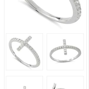 925 sterling silver ring with czs